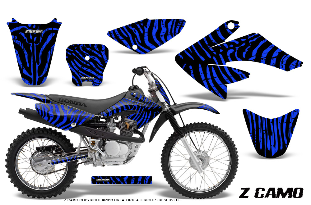 CRF 70-80-100 Graphics Kit ZCamo Blue